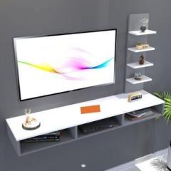 Flipkart Perfect Homes Studio Wooden TV Entertainment Unit/Shelf Stand/TV Cabinet for Wall/Living Room Engineered Wood TV Entertainment Unit