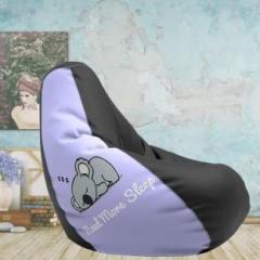 Flipkart Perfect Homes Studio XXL Need more Sleep Black Lavender Bean Bag Sofa With Bean Filling