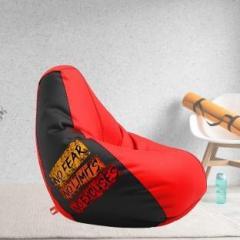 Flipkart Perfect Homes Studio XXL No Fear Red Black Bean Bag Sofa With Bean Filling
