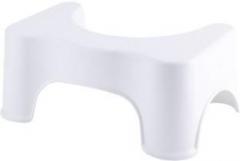 Flipzon Plastic Step Toilet Squat Stool for Western Toilets, 7.4 Inch, Unbreakable, White Stool
