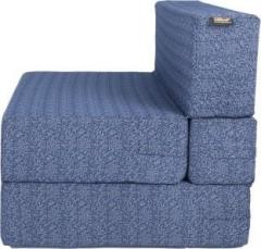 Fresh Up Triumph 2.5x6 Feet FoldablePolycotton Fabric Washable Cover 1 Seater Single Foam Fold Out Sofa Cum Bed