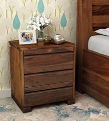 Friday Furniture Corner Sofa/Bed Side/End Table Storage Cabinet for Bedroom/Living Room Solid Wood Side Table