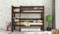 Furinno Solid Sheesham Wood Standard Hout Bunk Bed for Home Living Room Solid Wood Bunk Bed