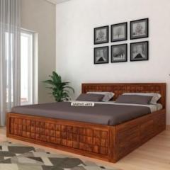 Furinno Solid Wood Queen Box Bed
