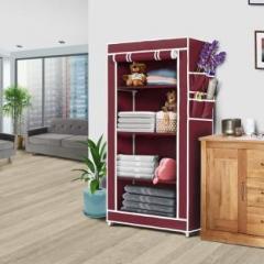 Furione SINGLE DOOR 4 LAYER Carbon Steel Collapsible Wardrobe