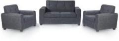 Furnicity Fabric 2 + 1 + 1 Grey Sofa Set