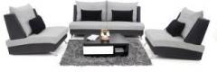 Furnicity Fabric 2 + 1 + 1 Light Grey Sofa Set