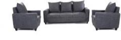 Furnicity Solid Wood 3 + 1 + 1 Grey Sofa Set