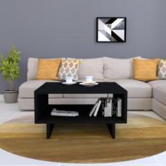 Furnifry Modern Square Center Table with Open Storage Shelf/Wooden Coffee Table for Home/ Engineered Wood Coffee Table
