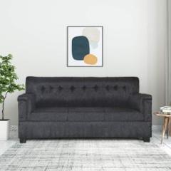 Furnigully Premium Quality Jute Fabric 3 Seater Sofa