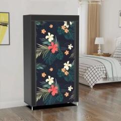 Furnigully Premium Quality with Leatherette Cover Printed Jack And Mayers Artwork 100 PP Collapsible Wardrobe