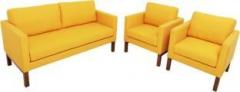 FURNITECH SEATING SYSTEMS PVT LTD Fabric 3 + 1 + 1 Yellow Sofa Set