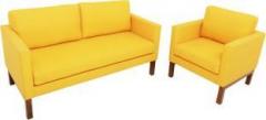 FURNITECH SEATING SYSTEMS PVT LTD Fabric 3 + 1 Yellow Sofa Set