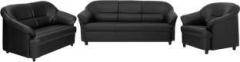 FURNITECH SEATING SYSTEMS PVT LTD Fabric 3 + 2 + 1 Black Sofa Set