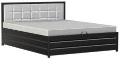 FurnitureKraft Double Lifton Bed with Back Cushion