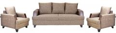 FurnitureKraft Roman Reverie 3 +1+1 Seater Sofa in Brown colour