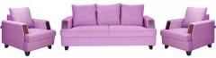 FurnitureKraft Roman Reverie 3 +1+1 Seater Sofa Set in Purple colour