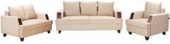 FurnitureKraft Roman Reverie 3 +2+1 Seater Sofa Set in Beige colour