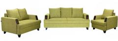 FurnitureKraft Roman Reverie 3 +2+1 Seater Sofa Set in Green colour