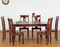 Furnspace Crispin sheesham Solid Wood 6 Seater Dining Set