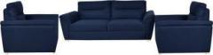 Furny Adelaide Super Plush Fabric 3 + 1 + 1 Blue Sofa Set