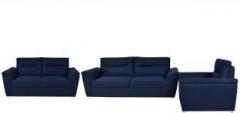 Furny Adelaide Super Plush Fabric 3 + 2 + 1 Blue Sofa Set