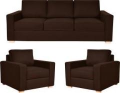 Furny Apollo Fabric 3 + 1 + 1 Dark Brown Sofa Set
