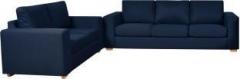 Furny Atlas Fabric 3 + 2 Dark Blue Sofa Set