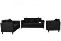 Furny Lleana Fabric 3 + 2 + 1 Dark Grey Sofa Set