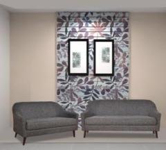Furny Madelyn Fabric 3 + 2 Dark Grey Sofa Set