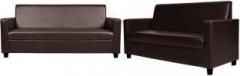 Furny Oscar Sofa Set Leatherette 3 + 2 Brown Sofa Set