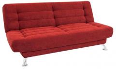 Furny Zuri supersoft Sofa bed in Red colour