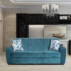 Fusion Furniture Factory 3 Seater Hilton Greenish Green Swade Fabric 3 Seater Sofa