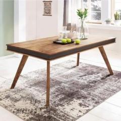 G Fine Furniture 6 Seater Dining Table Only | Table for Living Room and Kitchen | Dinning Room Furniture | Sheesham Wood, Brown Finish Solid Wood 6 Seater Dining Table