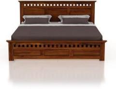 Ganpati Arts Sheesham Wood Armania King Size Bed with Box Storage for Bedroom Solid Wood King Box Bed