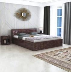 Ganpati Arts Sheesham Wood Queen Size Bed for Bedroom/Home/Hotel/Living Room Solid Wood Queen Box Bed