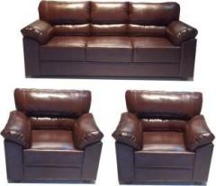 Gioteak CYPRUS Leatherette 3 + 1 + 1 BROWN Sofa Set