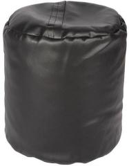 Godrej Interio Comfy Cylindrical Bean Filled Pouffe in Black Finish