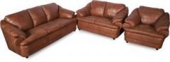 Godrej Interio Jineiro Leatherette 3 + 2 + 1 Camel Brown Sofa Set
