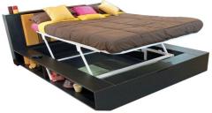 Godrej Interio Karbon King Bed with Mechanism in Cola Rain Colour