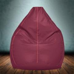 Gunj XXXL Artificial Leather Bean Bag Filled With 2.Kg Beans Teardrop Bean Bag With Bean Filling