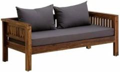 Handwoody Wooden 2 Seater Sofa for Living Room | Two Seater Cushion Sofa Fabric 2 Seater Sofa