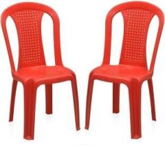 Highway Moulded Durable Chair Pack of 2 for living room, Home & Returant Plastic Outdoor Chair
