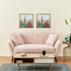 Home Centre Leather 2 Seater Sofa