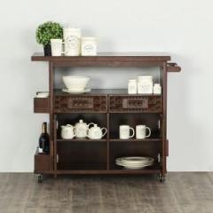Home Centre Rio Solid Wood Bar Trolley