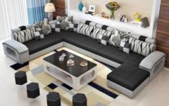 Homeify Carlo 12 Seater L Shaped Sectional Sofa with Ottoman for Living Room Fabric 3 + 2 + 2 + 1 Sofa Set