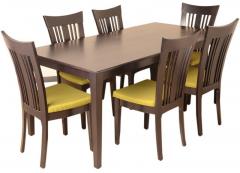 HomeTown Argon Six Seater Dining Set in Cappuccino Finish