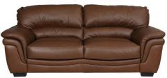 HomeTown Birmingham Leather Three Seater Sofa in Brown Colour