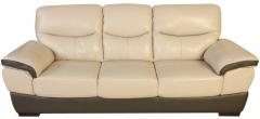 HomeTown Duval Half Leather Three Seater Sofa