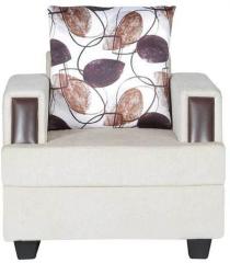 HomeTown Elanza One Seater Sofa in Beige Colour